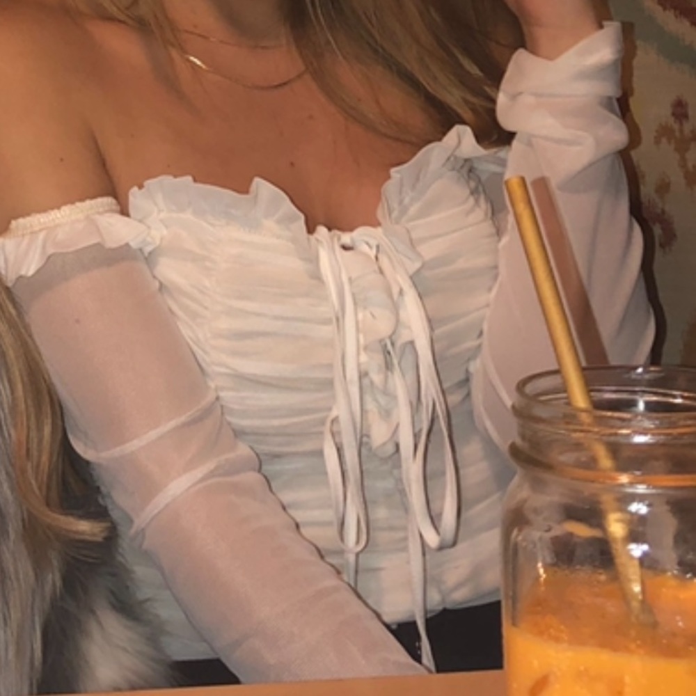 White sheer bodysuit